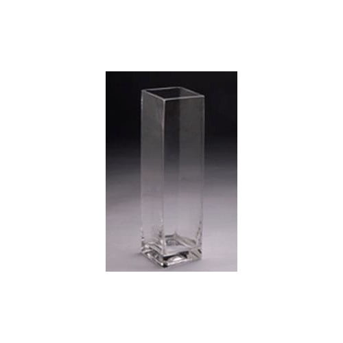 6 by 4-Inch WGV Clear Square Block Glass Vase 6 by 4-Inch WGV Clear Square Block Glass Vase